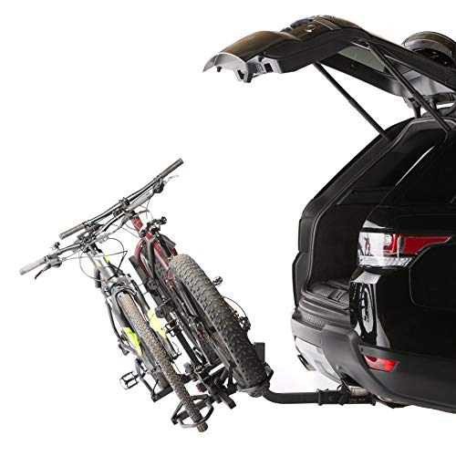 KAC Premium Bike Rack for Car, SUV, Hatchback Mount - 2" Anti-Wobble Hitch & Quick Release Lever for 2 Bikes - Heavy Duty Bicycle Carrier, Easy to Assemble/Install - Tire &...