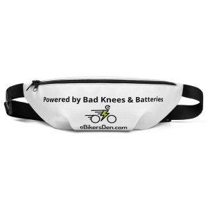 Fanny Pack Waist Bag – “Powered by Bad Knees & Batteries” – eBikersDen