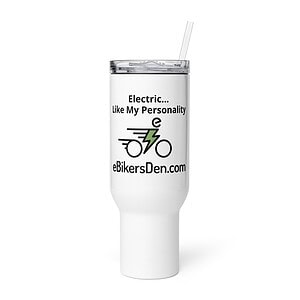 Stainless Steel Travel Mug with Handle - "Electric... Like My Personality" - eBikersDen