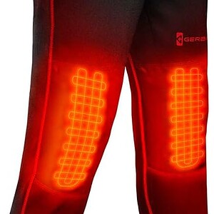 Gerbing 7V Battery Men's Heated Pants â€“ Battery Operated Pants with 2700 mAh Power Capacity for Winter Season L Black