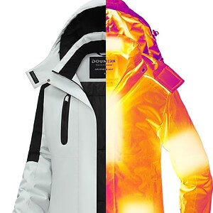 Graphene Women Heated Jacket Coat with 18400 mAh Battery Pack & Adaptor