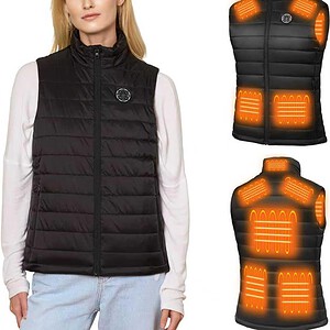 IUUI Women Heated Vest with Battery Pack Included,Quick Heat Up Warming Vest Electric Rechargeable,Long-Lasting Heated Coat