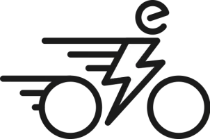 eBikersDen Black White Logo